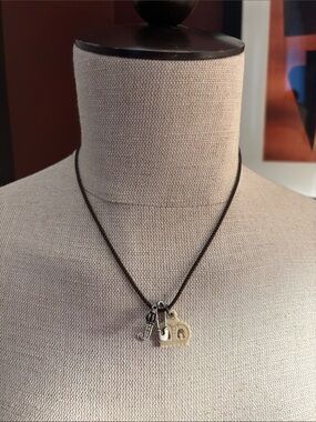 🤎 Juicy Couture Crown "J" Safety Pin Necklace